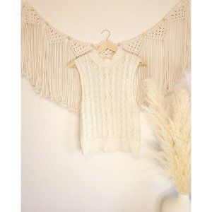 By Together Cream Cable Knit Sweater Vest S